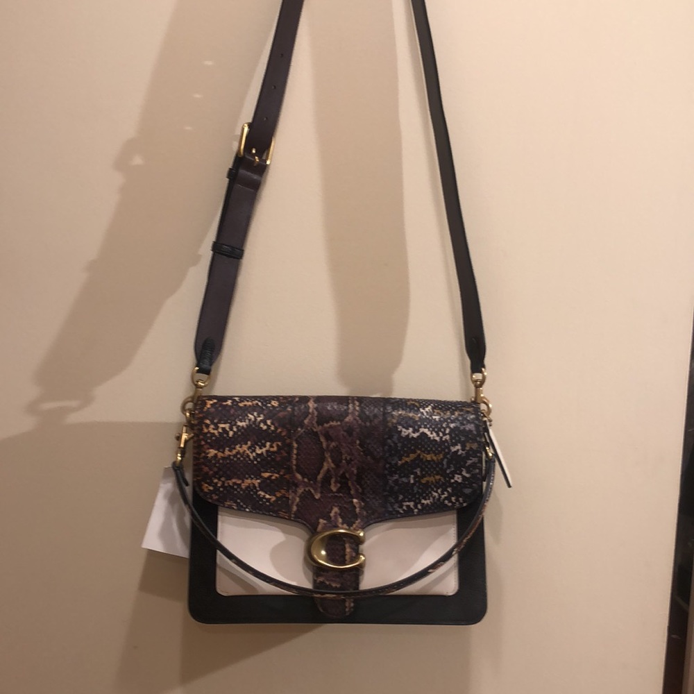 Coach TABBY Snakeskin Shoulder Bag - Picture 10 of 11